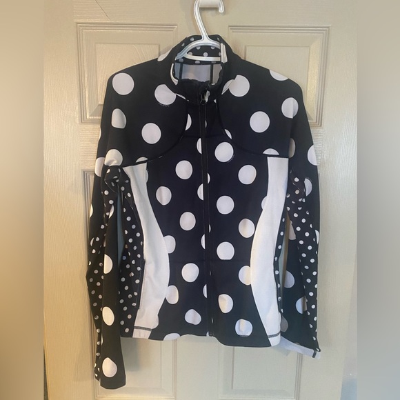 Lululemon Size 8 Black & White Polka Dot Jacket - Picture 2 of 2
